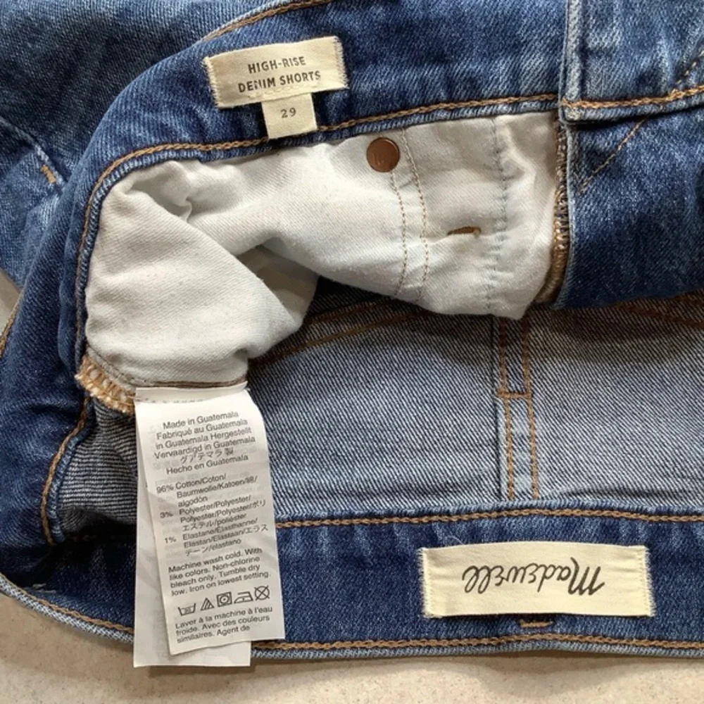 Madewell‎ Denim High Rise Shorts 29 Button Front Burke